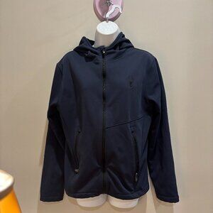 Spyder Jacket Mens Full Zip Long Sleeve Outdoor Lightweight Black Pockets, sz Sm